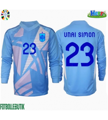 Spanien Unai Simon #23 Målvakt Hemmatröja EM 2024 Långärmad